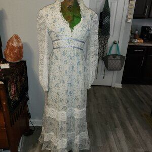 Boho style Vintage Prom Gown